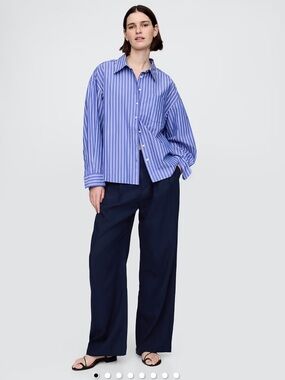 GAP 365 High Rise Linen Blend Trouser Womens Petite 4P